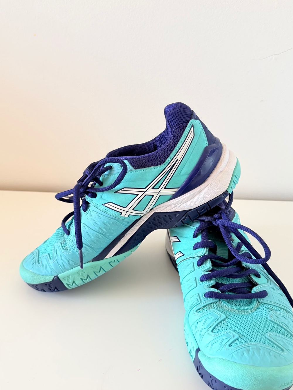 ASICS Gel Solution blue tennis shoes Size US 7 - Picture 9 of 12